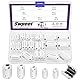Swpeet 28Pcs 5 Größen Weiß Clip-on Ferrit Ring Kern mit Toroid Kern Sortiment Kit, RFI EMI Rauschunterdrücker Kabel Clip für 3,5/5/7/9/13mm Durchmesser HDMI USB Kabel