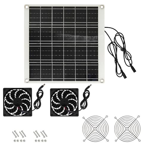 LfrXtra Ventilador Ventilación 15W Solars Adecuado para Actividades Coops Y Garajes con Panel Solars Eficiencia