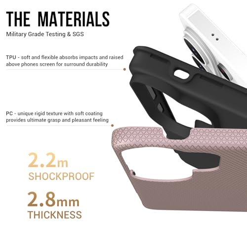 Image of NOXO Ultra-Hybrid Triangle Back Case Cover for Samsung Galaxy S26 Ultra | Shockproof Design | Camera Protection | Soft TPU & Rugged PC | Bumper Cases and Covers (Aureate Pink)
