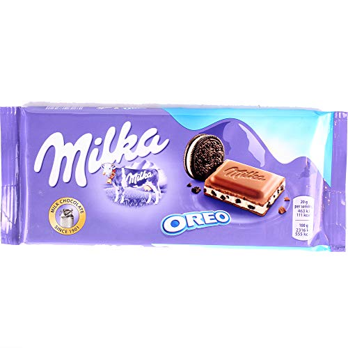 Image of Milka Oreo Milk Chocolate Bar - 100 Gram