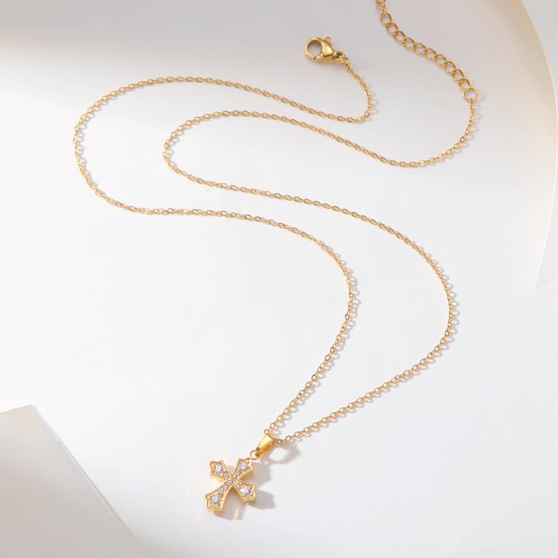 Gold Pendant Necklaces for Women – Evil Eye, Hamsa Hand & Cross Charms – 18K Gold Plated Jewelry, Spiritual Protection, Minimalist Gifts for Her - Image 4