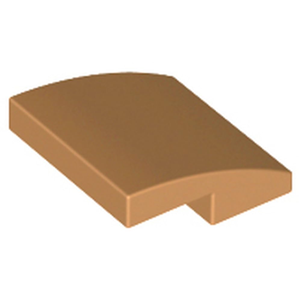 LEGO Slope, Curved 2 x 2 x 2/3, Building Block, Part 15068, Choose Your Colour (Medium Nougat, 10, Bricks)