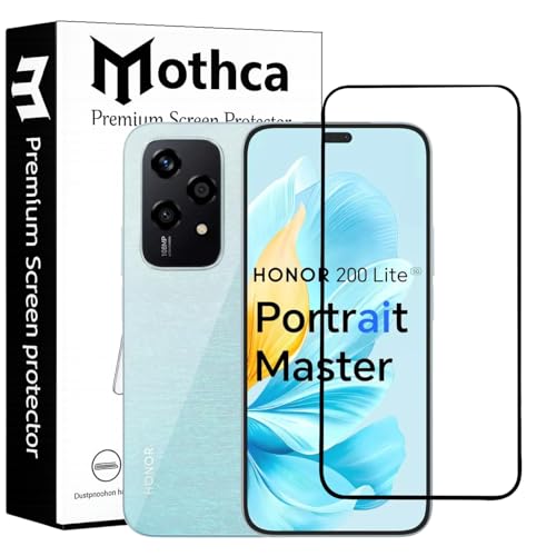 Image of Mothca Military-Grade Tempered Glass Screen Protector Compatible for Honor 200 Lite with Edge to Edge Coverage - Case Friendly, Anti-Scratch & Bubble-Free Installation Kit