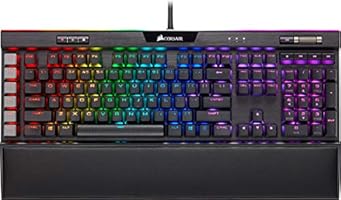 Corsair K95 RGB Platinum XT Mechanical Gaming Keyboard, Backlit RGB LED, Cherry MX Speed RGB Silver, Black (CH-9127414-NA)
