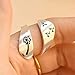 Produktbild Daumen Ring Ring Legierung, Mountain Peak Pine Tree Löwenzahn geschnitzten Ring, verstellbare Galvanik Kunst Ring, Casual Party Geburtstagsgeschenk offenen Ring Geschenk für Frauen und Mädchen