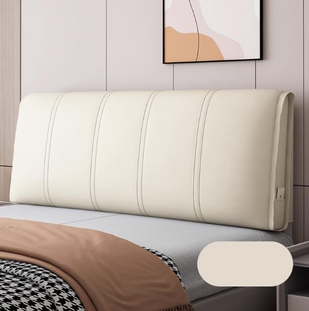 Rectangular bed back Headboard cover reading pillow tech fabric headboard upholstered sofa bed back wedge cushions removable headboard lumbar cushion dust cover(Size:Paste 90 ×60×10cm,Color:10#)
