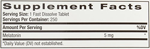 Natrol Melatonin 5 mg, 250 Fast Dissolve Tablets