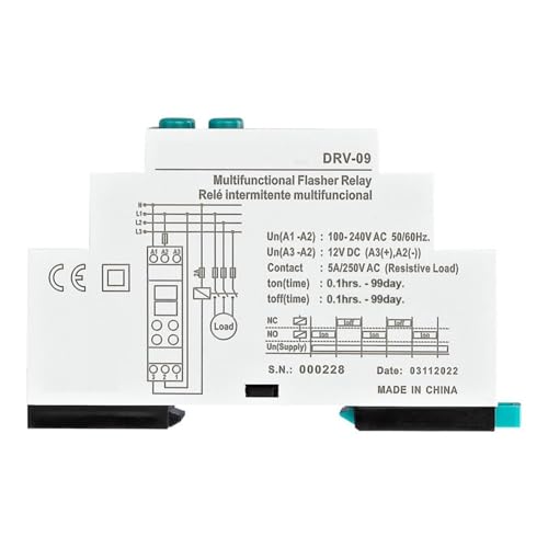 Relais clignotant numérique DRV-09 double réglable multifonctionnel 110V 12V - 3