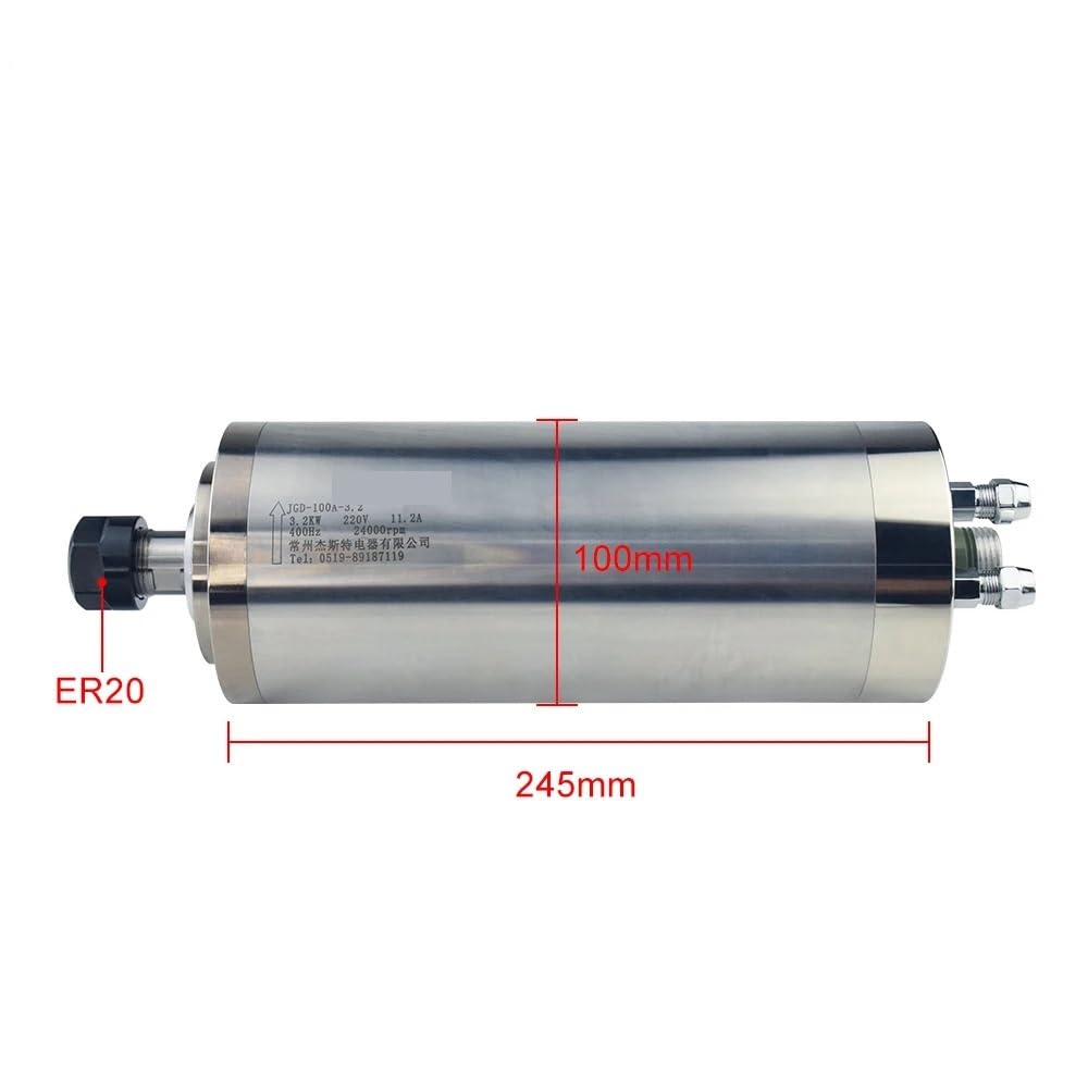 JST 3,2KW chłodzony wodą silnik wrzeciona ER20 średnica 100 mm 220 V/380 V do maszyny do grawerowania kamienia (380V)