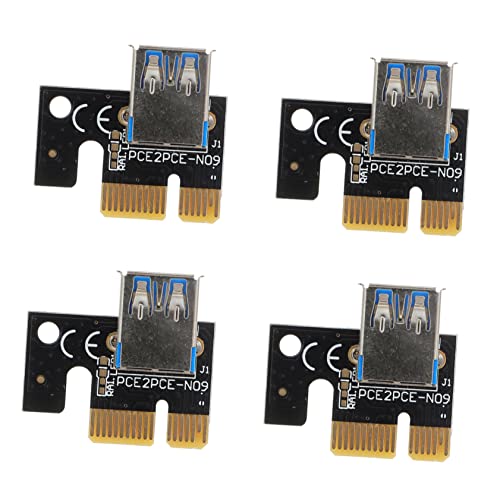 Gadpiparty 4pcs Pci-e to Riser Cards Adapter for Computer Parts USB to Pci-e Extension for Desktop Accessories Fast Data Transmission Easy Installation Reliable Performance