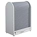 Produktbild trendteam smart living Büro Rollladenschrank Schrank Aktenschrank Basix, 70 x 94 x 40 cm in Weiß Absetzung Grau mit viel Stauraum