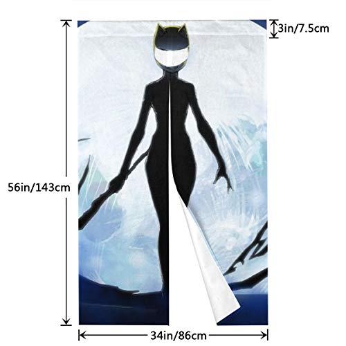 Hkdfjg Anime Du-rar-ara Door Curtains Blackout Protection Privacy Dust-Proof Door Curtain Blind for French Door Panel Doorways or Windows Wall Mount Multifunction Door Curtain