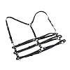 Sharplace Goth Harajuku Harajuku Belt Strappy Cage Bra met 3 standen en verstelbare bandjes, zwart/wit naar keuze