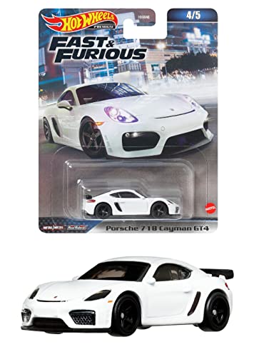 Hot Wheels Fast and Furious Die Cast Car Model 718 Cayman GT4 Escala 1:64 6cm HKD20