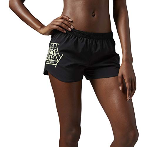 Reebok Women's Spartan Race Woven Shorts, Black, Large