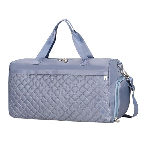 Bolsa Feminina Multifuncional com Compartimento para Sapatos, Divisória Seco/Molhado e Alças Ajustáveis — Ideal para Academia, Viagem e Maternidade