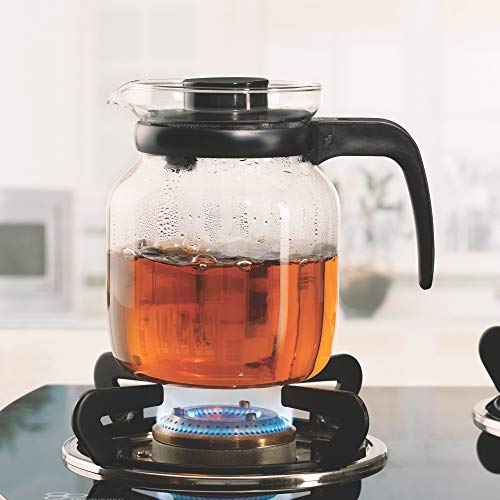 Image of Borosil Carafe Flame Proof Glass Kettle with Stainer, 1L & Carafe Flame Proof Glass Kettle with Stainer, 650 ml Combo