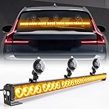 V-SEK 32 LED Hazard Emergency Warning Tow Traffic Advisor Flash Strobe Light Bar with Cigar Lighter and Suction Cups (35.5