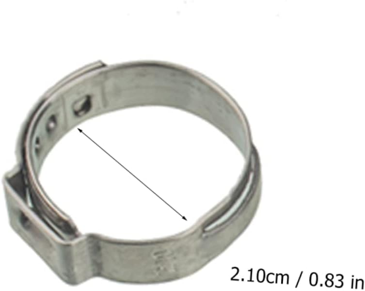 130pcs Heavy Duty Stainless Steel Hose Clamps Clamp Single Ear Clip for Pipe Tube Cable Fuel Line