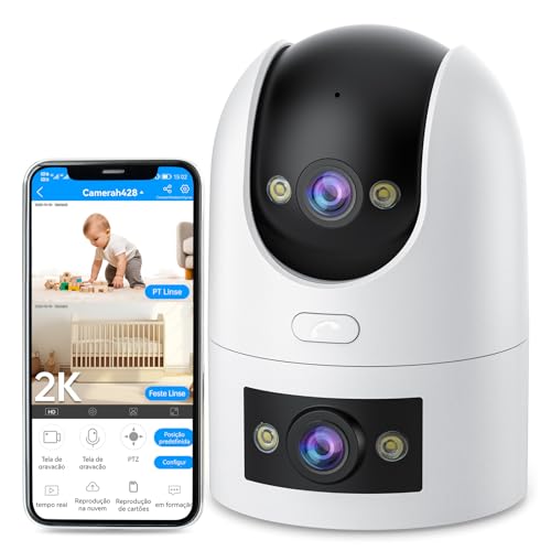 JOOAN Telecamera di sorveglianza esterna 5G WiFi fotocamera FHD 2K/3MP 5G/2.4G WLAN per archiviazione SD e cloud, telecamera per cani a 360° con app audio a 2 vie, sorveglianza esterna/interna doppia