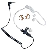 Tactical Law Enforcement Radio Earpiece, 3.5mm Listen/Receive Only Clear Acoustic Tube Earmolds,...