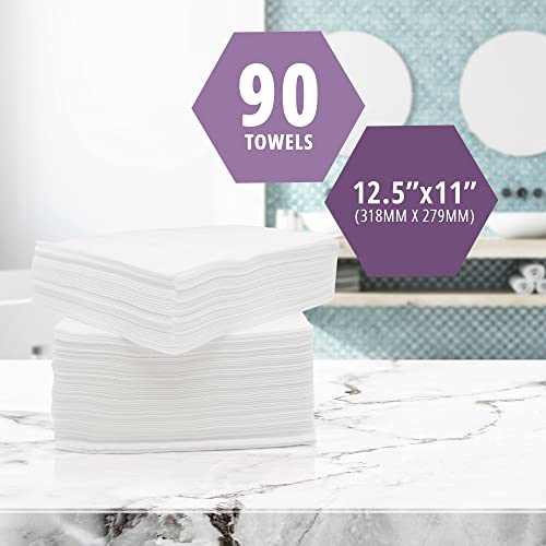 Med Pride Platinum Personal Care Towels [90 Pack]- Ultra Soft Dry Wipes- Disposable & Unscented For Baby Or Senior Care & Adults - Sanitary For Hand, Face, Body Or Incontinence- 12.5''X11'' #TOP1