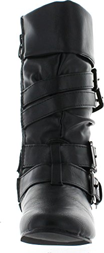 Link Tamika-42K Children Girl's Comfort Slouch Cozy Slip On Buckle Boots3