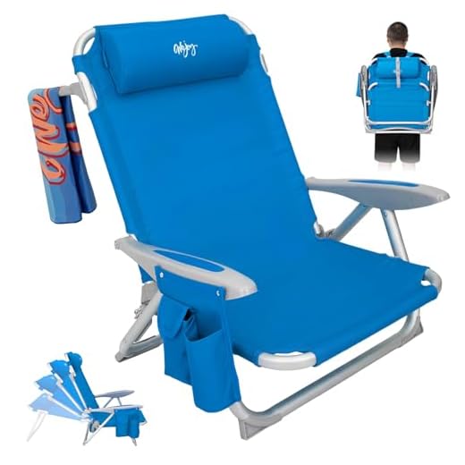 #WEJOY 4-positioners hopfällbar stol liggande platt stol lätt bärbar stark stabil hållbar 26,3 x 19,8/25 x 7,4/31 tum 3 kg