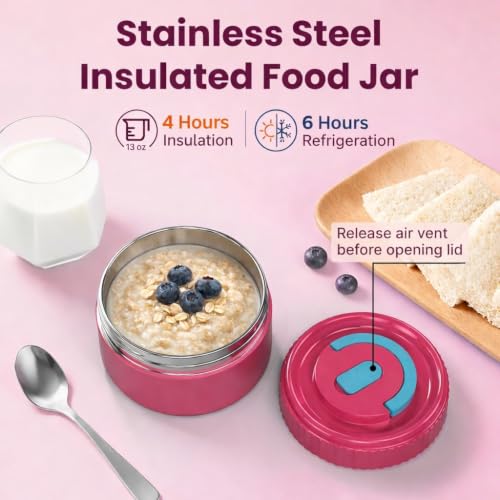 Image of Bento Lunch Box 1283ML / 43 oz with 391 ML / 13 oz Food Jar, Ice Pack