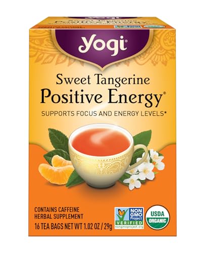 Yogi Sweet Tangerine Positive Energy, 16 Tea Bags, Packaging May