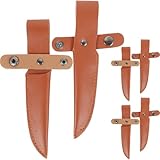 Luxshiny Pu Messerscheide Schneidschutz für Küchenmesser Rutschfeste Messerhülle Praktische Schnittschutz Abdeckung 6 Stück Universelles Messerzubehör Zufälliger Stil