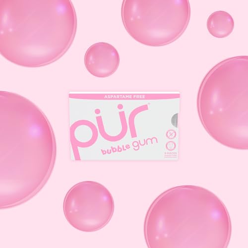 Image of PUR Gum, Bubblegum, Xylitol Gum, No Artificial Flavor, 108 Count (12x9)