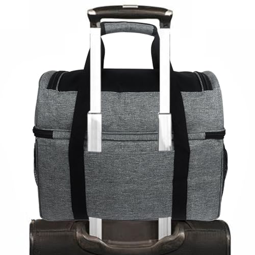 Meichoon Bowling-Tragetasche mit zwei Bällen, oberes Schuhfach für ein Paar Schuhe bis Größe 44, innen ausgestattet mit verstellbaren, gepolsterten Schultergurten, gepolsterten Griffen