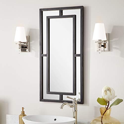 Signature Hardware 450582 Austi Decorative Iron Vanity Mirror - Black Powder Coat