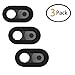 MEEAJA Webcam Privacy Cover - Webcam Covers suitable for iPhones, iPads, Laptops, Macbook, Macbook Pro, iPads and more, Protects your Privacy Online, Ultra Slim and Logo-less Design, 3 pack