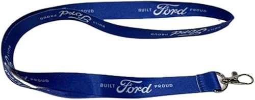 Detroit Shirt Company Soporte para credencial para el cuello con licencia para Ford Proud, Azul oscuro