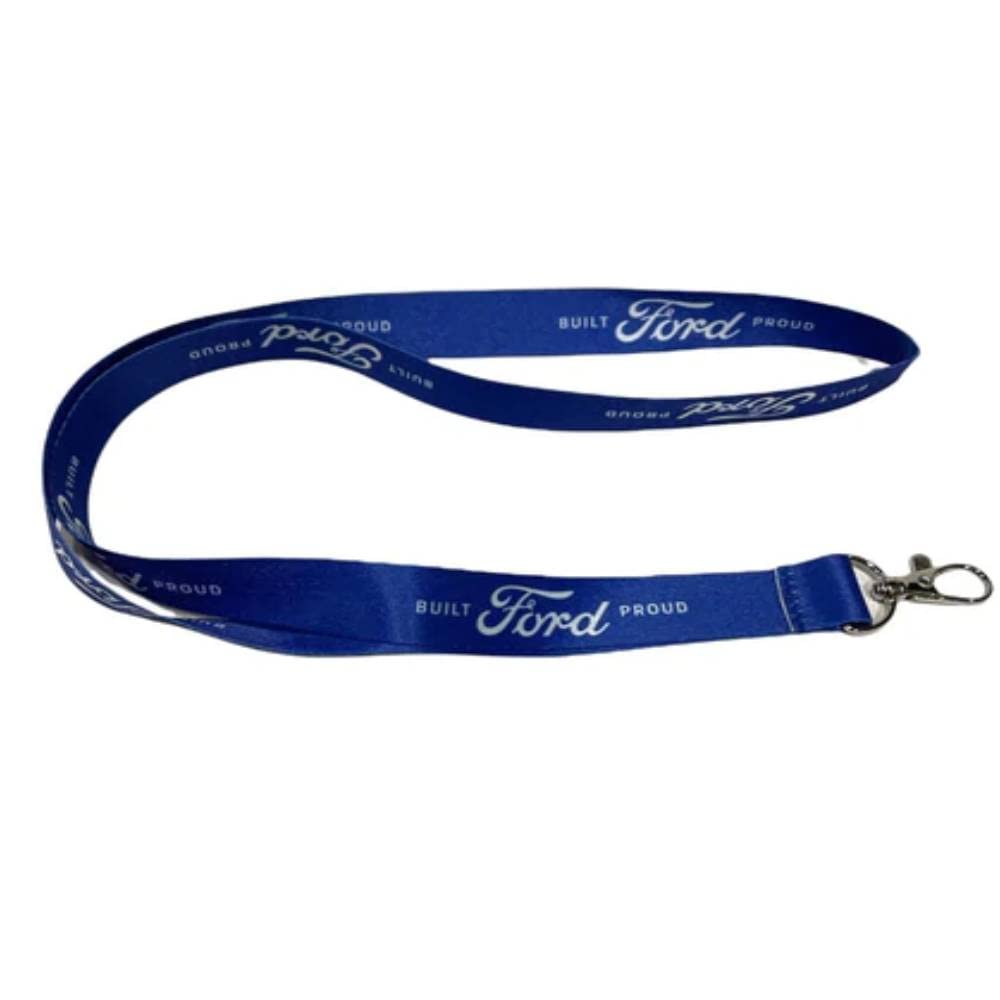 Detroit Shirt Company Built Ford Proud Lanyard - Licensed Ford Badge Holder & Keychain