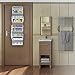 Univivi Over The Door Organizer, 5 Shelf Door Hanging Organizer Nursery Door Storage with 4 Large Compartments and 2 Small PVC Pockets 6 Side Pockets for Bathroom,Cosmetics and Nursery Baby Essential