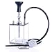 YAMAXUN Pipa de Agua Set Micro Moderna Cubo de acrílico Pipa de Agua con Silicona Cacerola de Cuero de Manguera de Aluminio Tallo con luz LED difusor para una Mejor Shisha Fumar Pipa de Agua