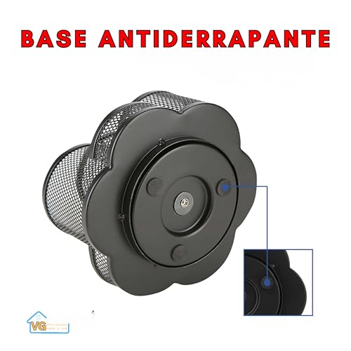 Organizador Giratório 360 Graus para Canetas com 7 Compartimentos - Organização e Praticidade para S