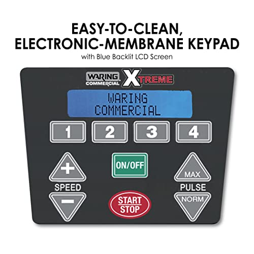 Waring Commercial Mx1300Xtx 3.5 Hp Blender With 4 Recipe Programable Lcd Display And A 64 Oz. Bpa Free Copolyester Container, 120V, 5-15 Phase Plug #TOP4
