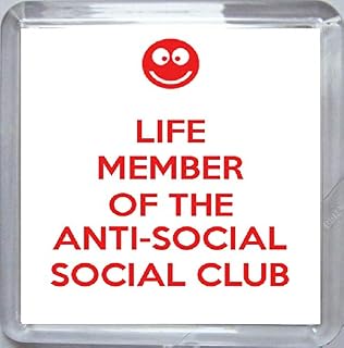 Life Member of the Anti-Social Social Club - Medium Square Acrylic Coaster