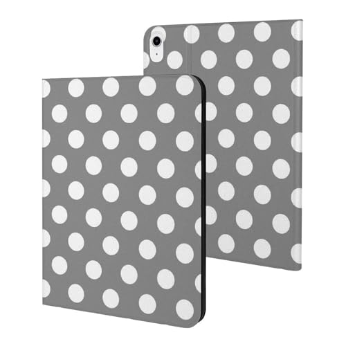 Étui antichoc iPad 10e génération fin contre les rayures à pois gris