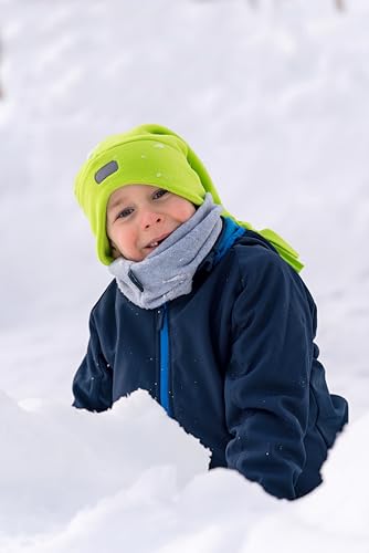 Playshoes Unisex Kinder Fleece-Schlauchschal Winter-Schal, grün, one size