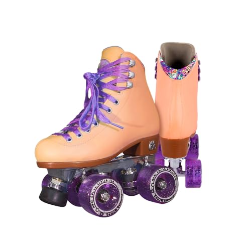 Moxi Skates - Strandhäschen - Modische Damen Rollschuhe | Pfirsich-Decke | Größe 4