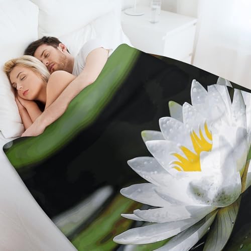 Couverture en molleton lit plaid blanc 177x203 cm confortable canapé - 7