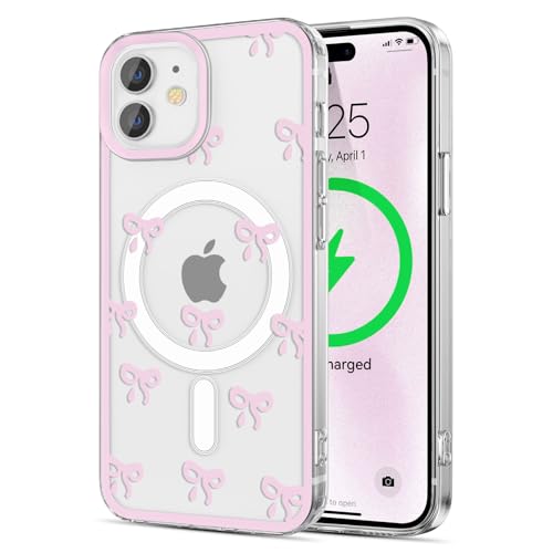 Coque iPhone 12 MagSafe rose anti-jaunissement coque fine antichoc PC