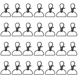 PATIKIL Ganchos Giratorios 1 Pulgada (26 Mm) 35 Piezas Gancho Langosta Giratorio Metal Con Hebilla Para Llavero Anillo D Clip Para Cadena Llaveros Hardware Bolso Manualidades DIY Negro