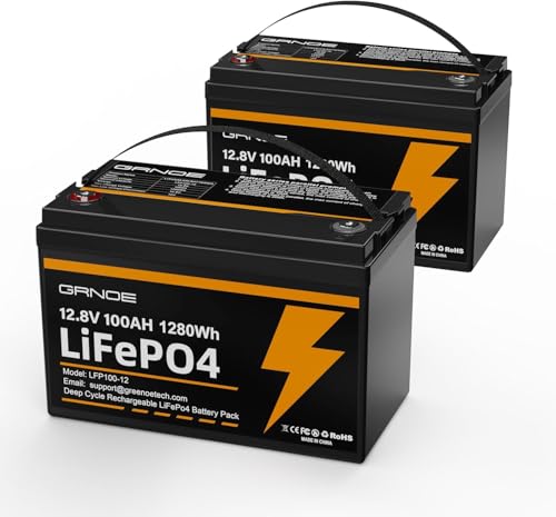 2-Pack 12V 100Ah LiFePO4 Lithium Battery Group 31...