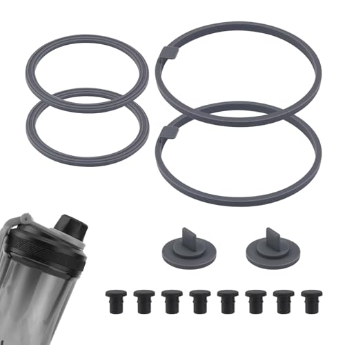 14 Pcs Gasket Replacement for VOLTRX Electric Protein Blender Shaker Bottle 24 oz, with 8 Pcs Anti-Slip Stopper Silicone Seal Ring Leak-Proof Gasket Accessories Parts for Spout Lid Top Cap Cover